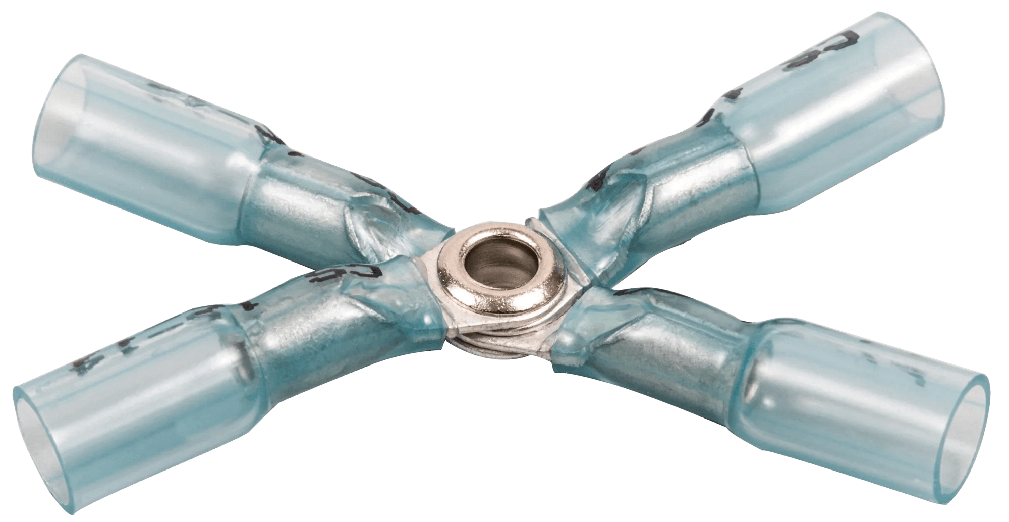 16 - 14 AWG Blue Pro-Tech™ Nytrex Heat Shrink 4 Way Connectors