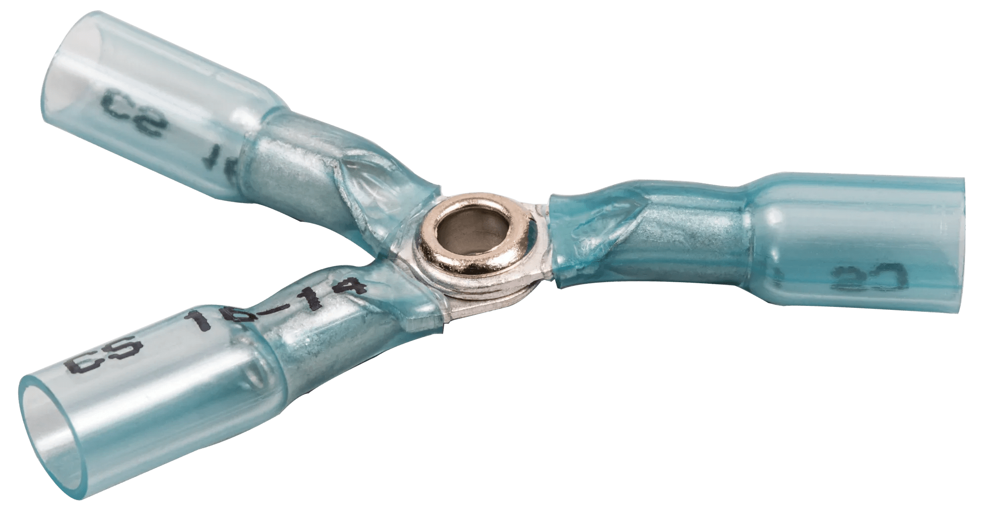 16 - 14 AWG Blue Pro-Tech™ Nytrex Heat Shrink 3 Way Connectors
