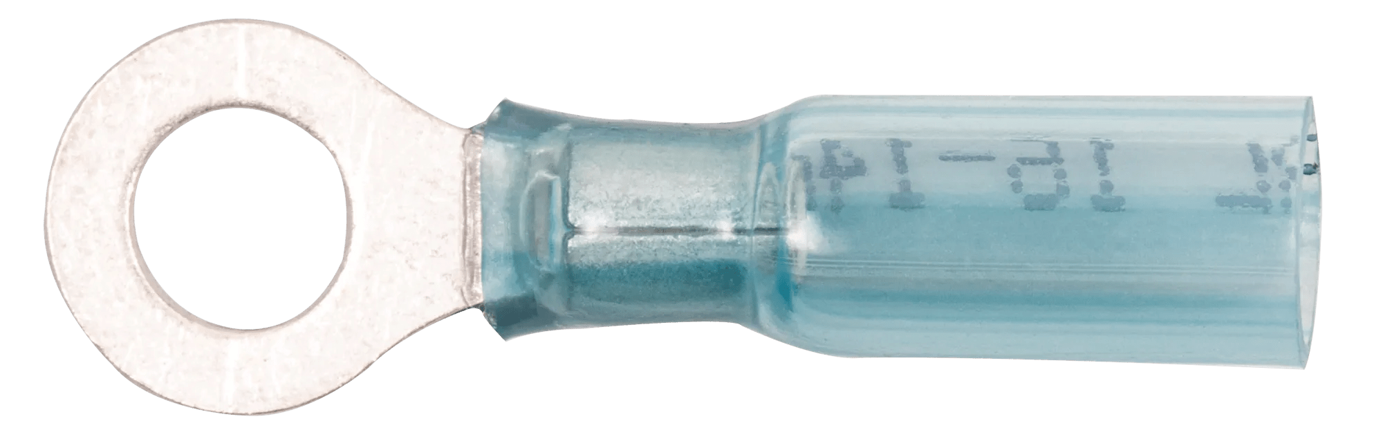 16 - 14 AWG Blue Pro-Tech™ Nytrex Insulated Heat Shrink (#12 - 1/4") Ring Terminal