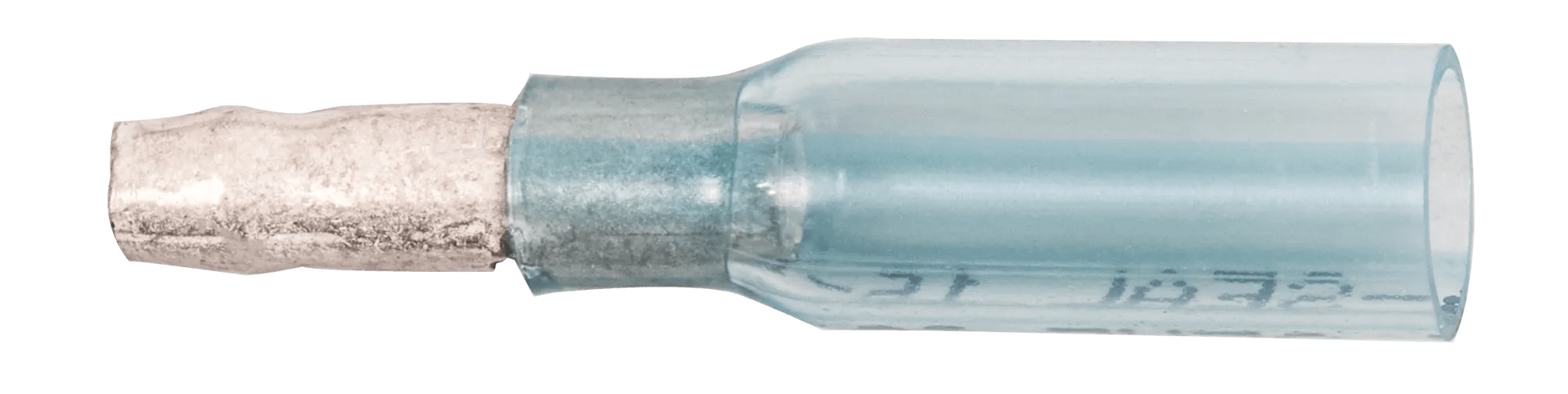 16 - 14 AWG Blue Pro-Tech™ Nytrex Insulated Heat Shrink (.180) Male Snap "Bullet" Plug - 25 Pack
