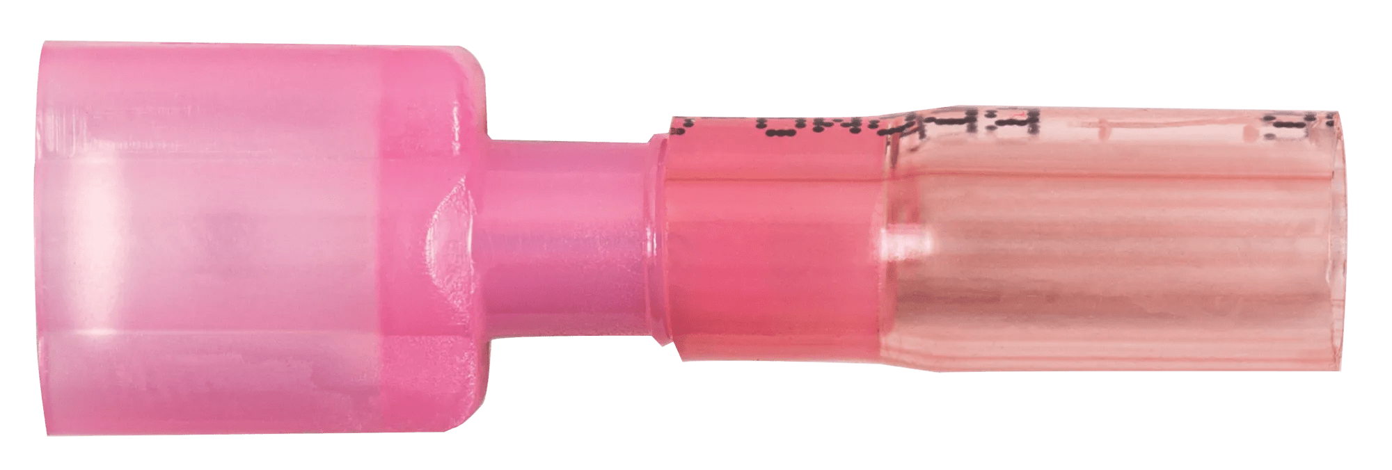 22 - 18 AWG Red Pro-Tech™ Nytrex Fully Insulated Heat Shrink (1/4" Tab) Male Quick Slide Terminal