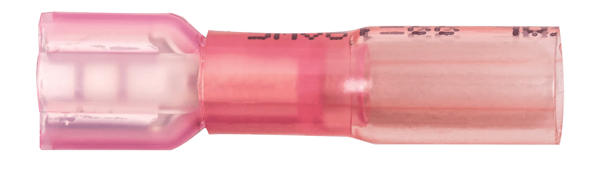 22 - 18 AWG Red Pro-Tech™ Nytrex Fully Insulated Heat Shrink (1/4" Tab) Female Quick Slide Terminal