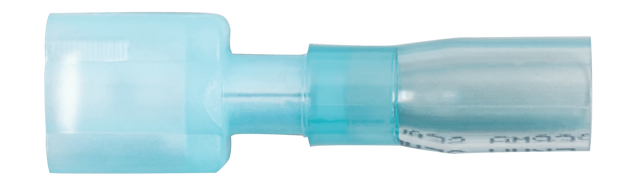 16 - 14 AWG Blue Pro-Tech™ Nytrex Fully Insulated Heat Shrink (1/4" Tab) Male Quick Slide Terminal