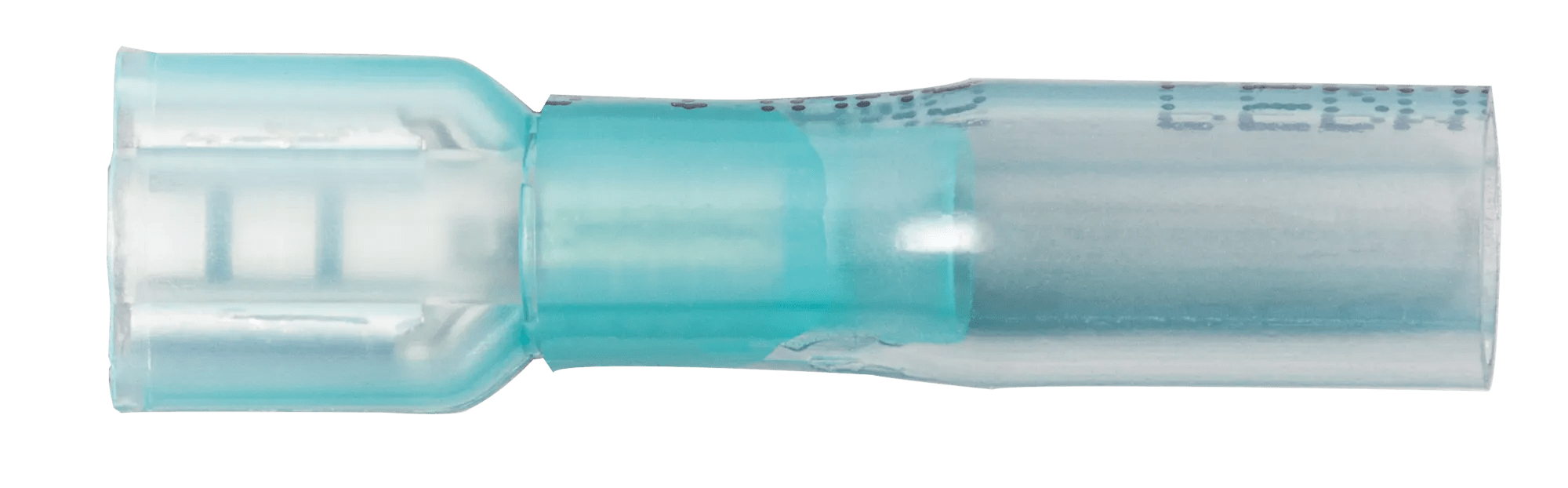 16 - 14 AWG Blue Pro-Tech™ Nytrex Fully Insulated Heat Shrink (1/4" Tab) Female Quick Slide Terminal - 25 Pack