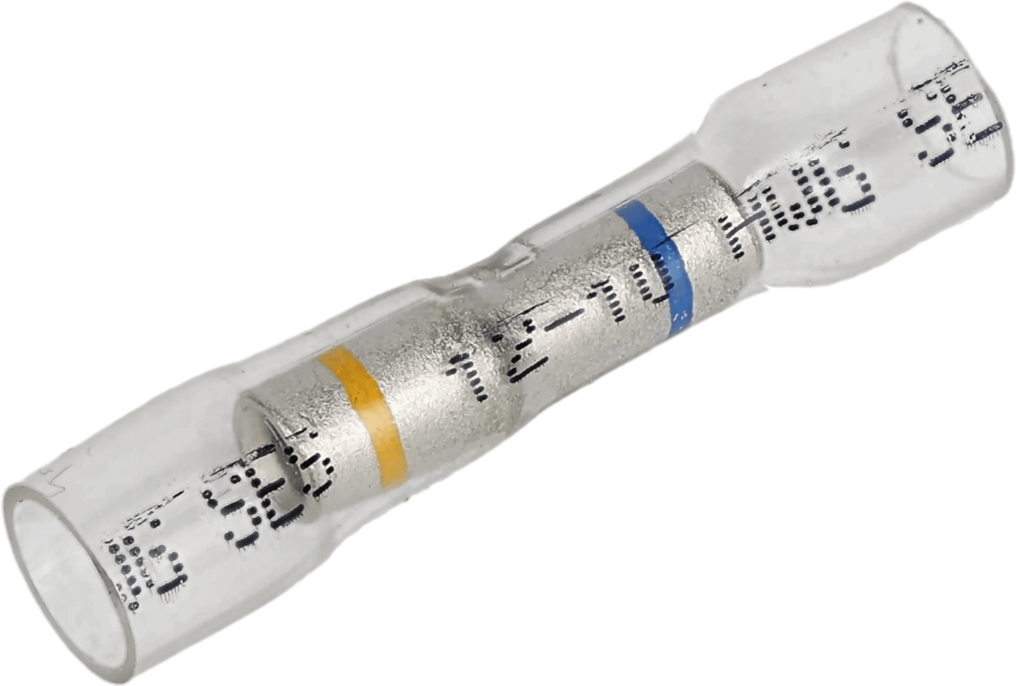 12 - 10 to 16 - 14 AWG  Inspection Window with Yellow Stripe Fully Insulated Pro-Tech™ Nytrex Step Down Butt Connector