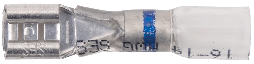 16 - 14 AWG Pro-Tech™ Nytrex Clear Window Heat Shrink (1/4") Female Long Neck Quick Slide Terminal 16 - 14 AWG - 25 Pack