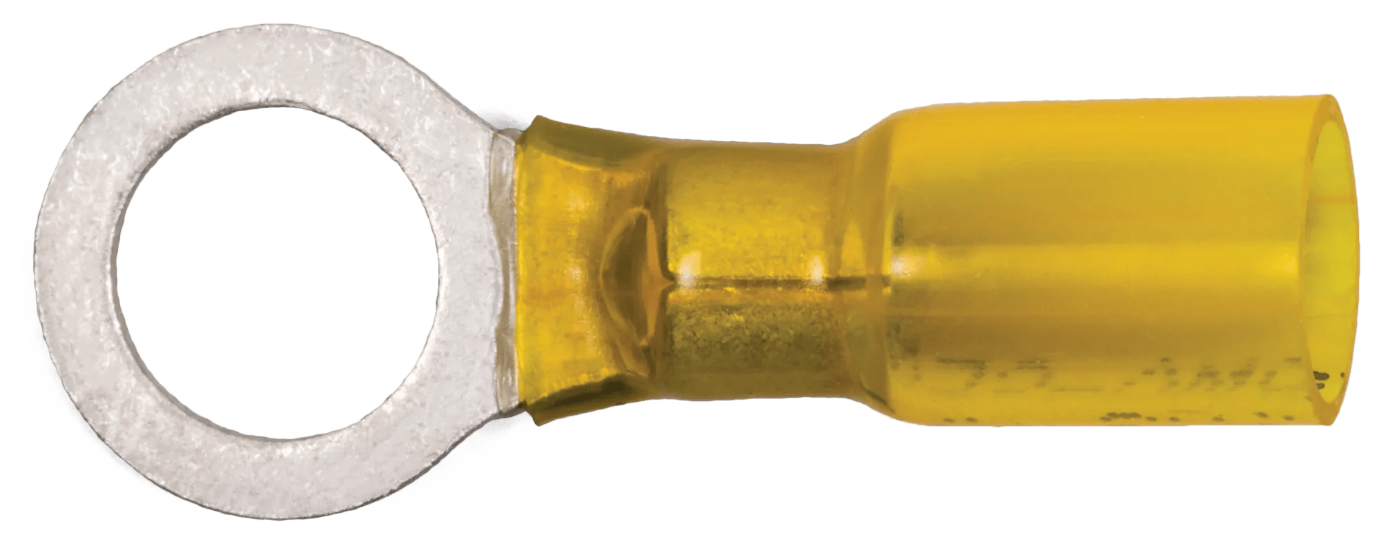 12 - 10 AWG Yellow Pro-Tech™ Nytrex Insulated Heat Shrink (5/16" - 3/8") Ring Terminal - 25 Pack