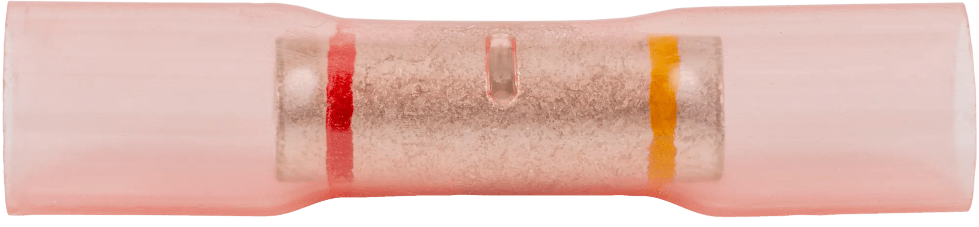 12 - 10 to 8 AWG Red with Yellow Stripe Pro-Tech™ Nytrex Step Down Butt Connector - 10 Pack