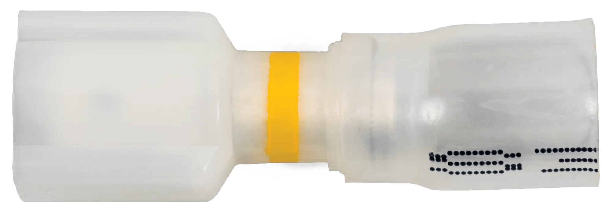 12 - 10 AWG Pro-Tech™ Nytrex Clear Window Heat Shrink (1/4") Male Quick Slide Terminal - 25 Pack