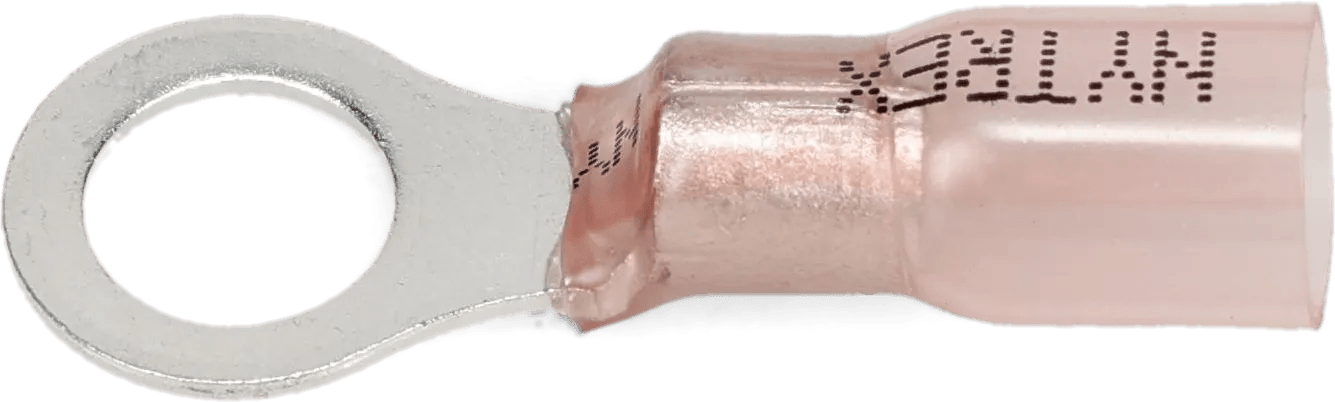 8 AWG Red Pro-Tech™ Nytrex Insulated Heat Shrink (5/16" - 3/8") Ring Terminal