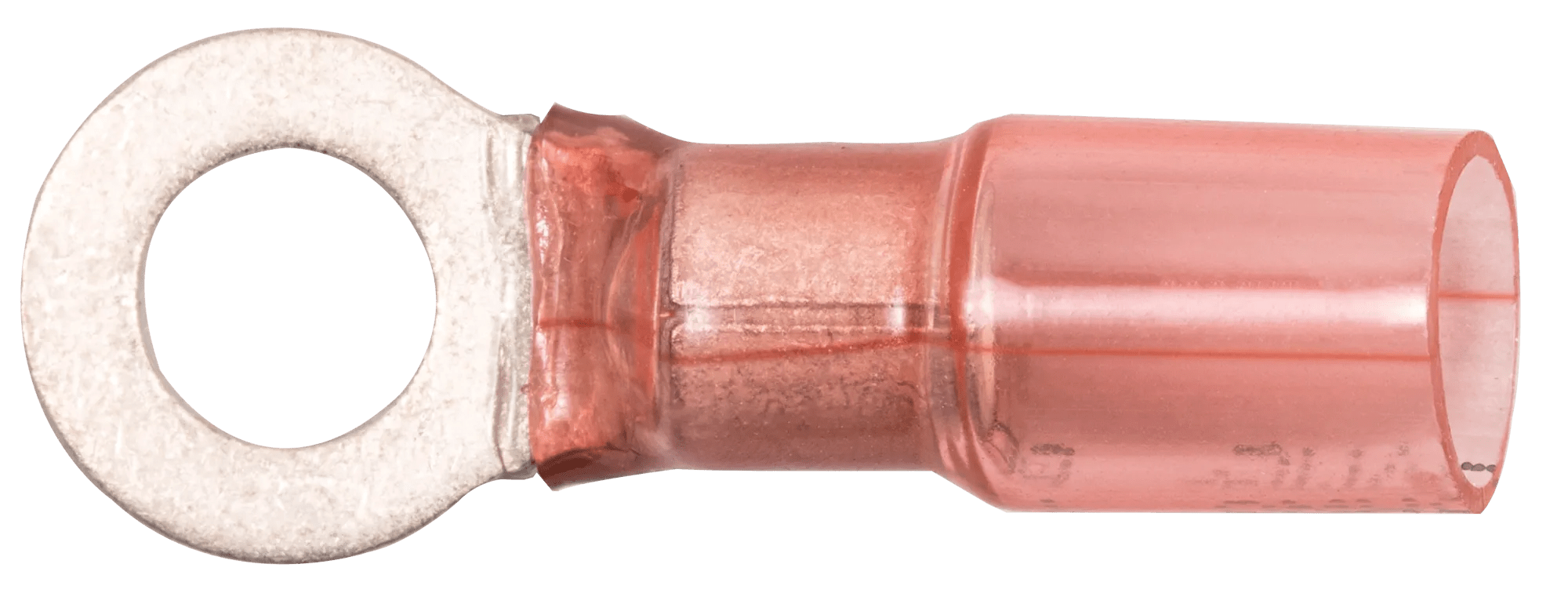 8 AWG Red Pro-Tech™ Nytrex Insulated Heat Shrink (1/4" - 5/16") Ring Terminal - 10 Pack