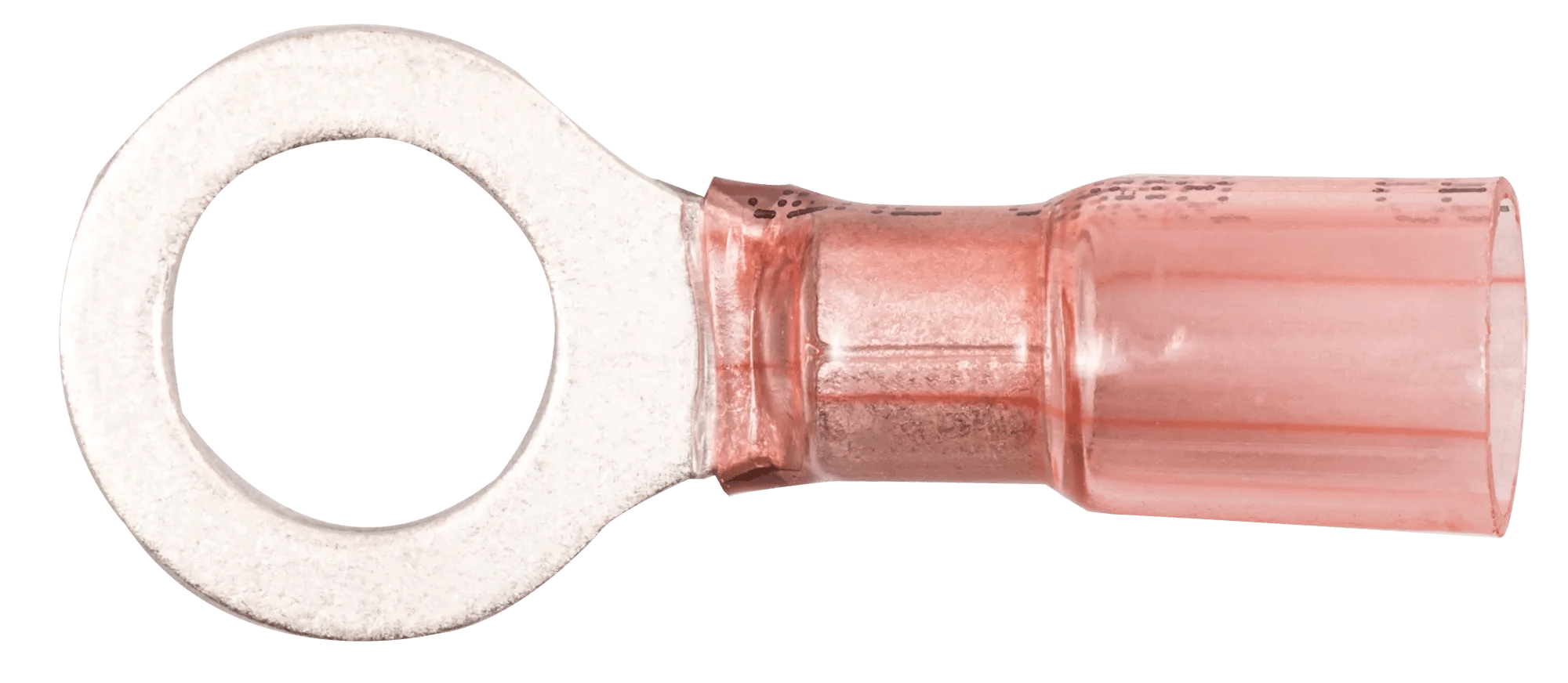 8 AWG Red Pro-Tech™ Nytrex Insulated Heat Shrink (7/16" - 1/2") Ring Terminal - 10 Pack