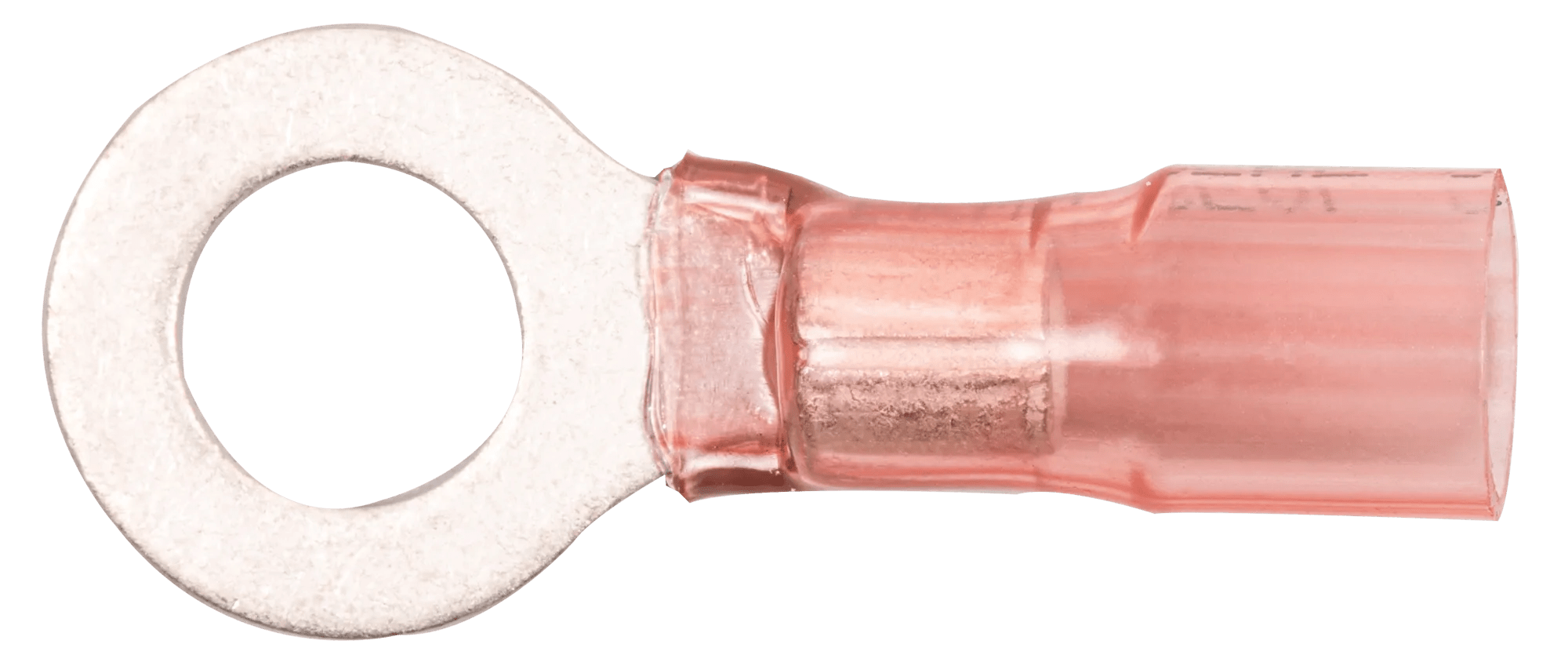 8 AWG Red Pro-Tech™ Nytrex Insulated Heat Shrink (3/8" - 7/16") Ring Terminal - 10 Pack