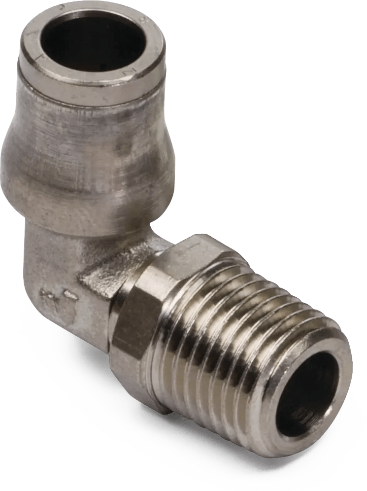 M6 x 1/8" Legris Nickel-Plated Male Elbow Swivel - 2 Pack