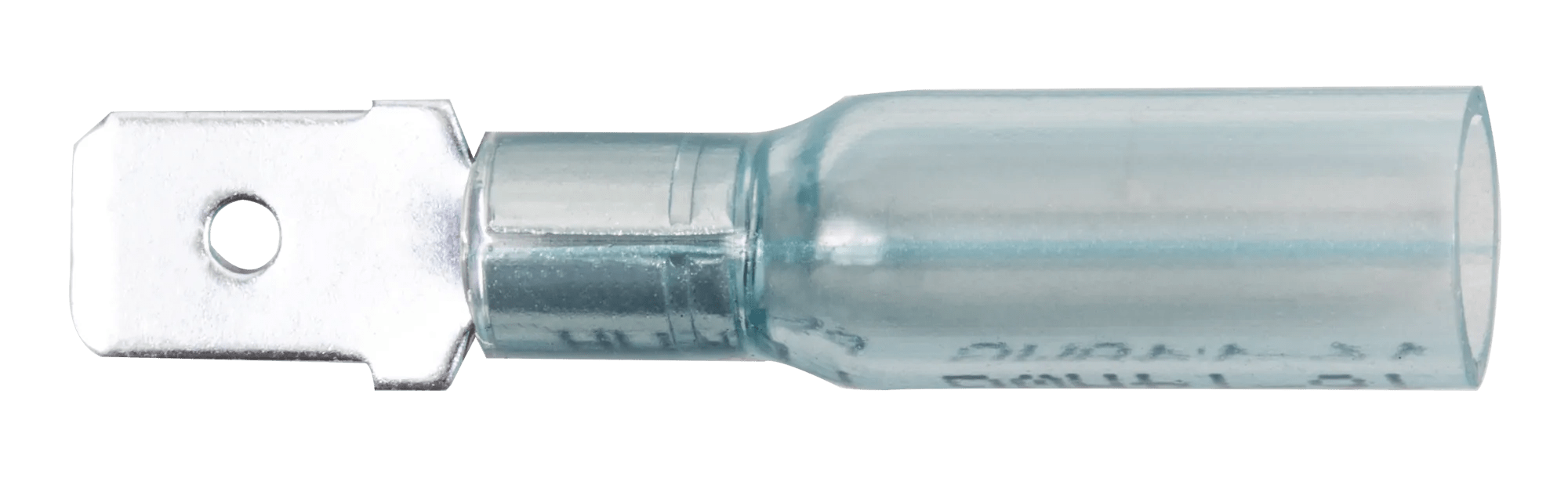 Blue Pro-Tech™ Nytrex Insulated Heat Shrink (1/4" Tab) Male Quick Slide Terminal