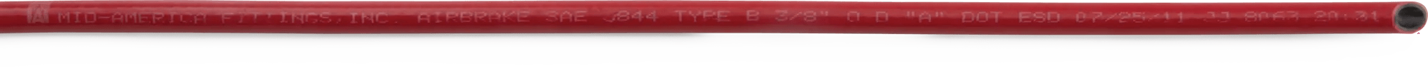 1/8" Red Nylon Air Brake Tubing - 100 Feet