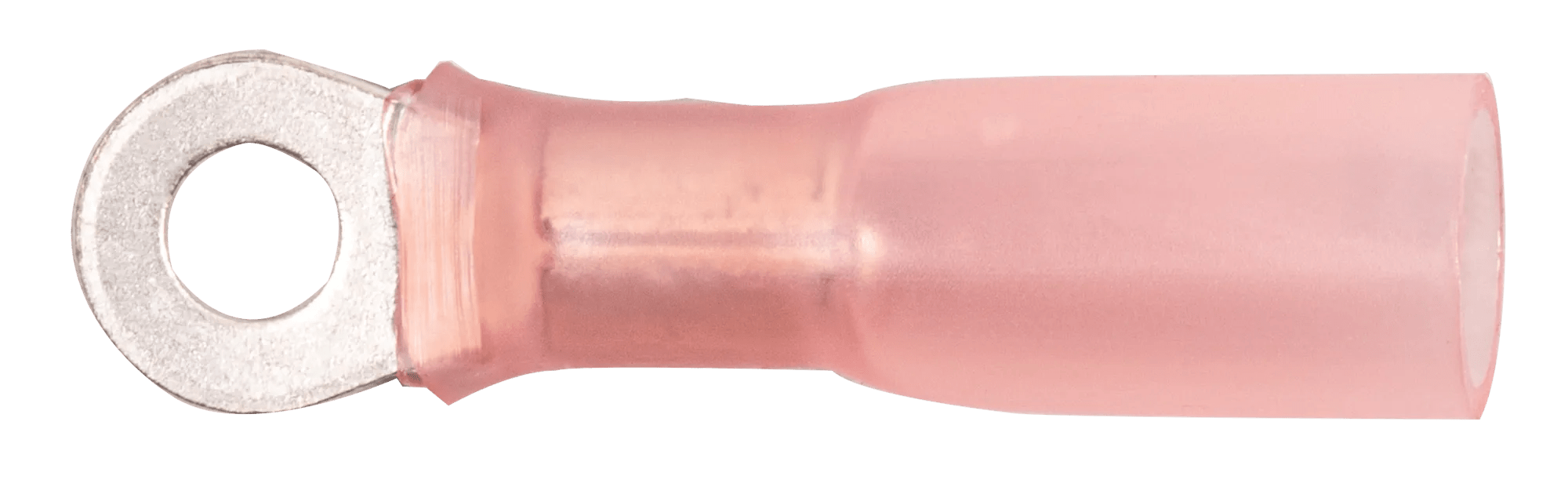 22 - 18 AWG Red Polyolefin Insulated Pro-Tech™ Commercial Grade Heat Shrink (#4 - #6) Ring Terminal - 25 Pack