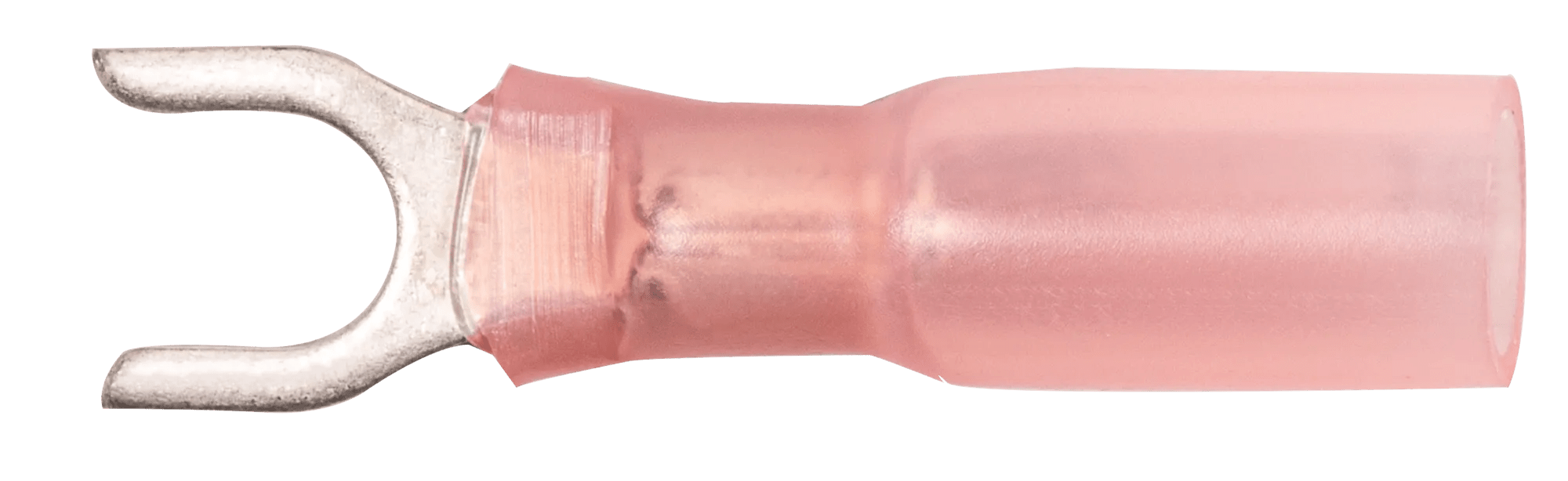 22 - 18 AWG Red Polyolefin Insulated Pro-Tech™ Commercial Grade Heat Shrink (#8 - #10) Spade Terminal - 25 Pack