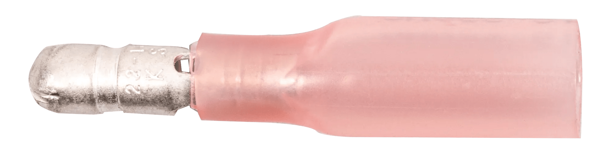 22 - 18 AWG Red Polyolefin Insulated Pro-Tech™ Commercial Grade Heat Shrink (.156) Male Snap Plug - 25 Pack