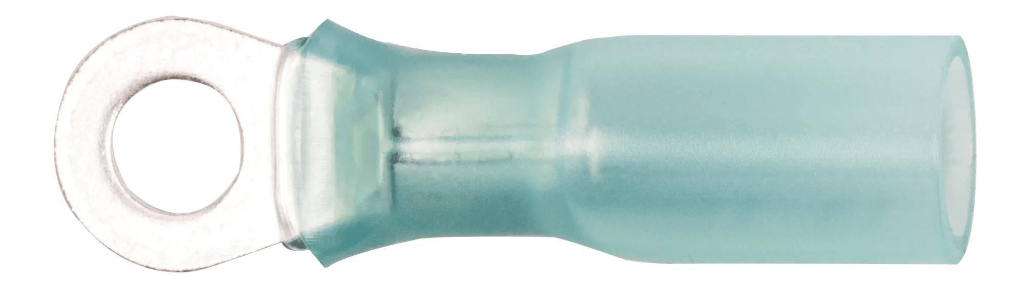 16 - 14 AWG Blue Polyolefin Insulated Pro-Tech™ Commercial Grade Heat Shrink (#6 - #8) Ring Terminal - 25 Pack