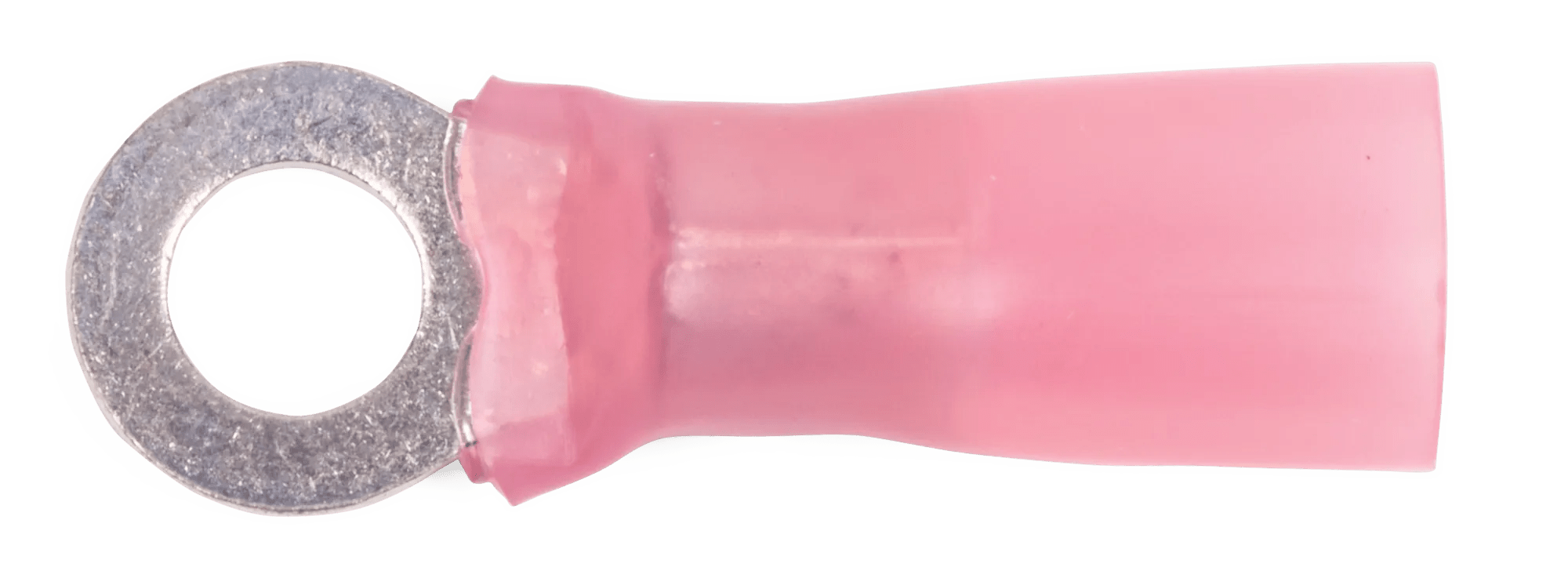 8 AWG Red Polyolefin Insulated Pro-Tech™ Commercial Grade Heat Shrink (#12 - 1/4") Ring Terminal - 10 Pack