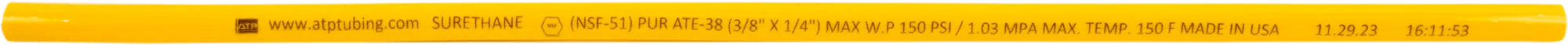 4mm Yellow Polyurethane Tubing