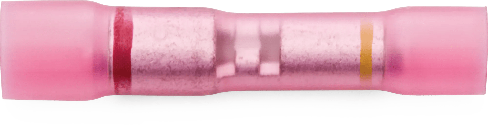 12 - 10 to 8 AWG Pink Vinyl Insulated EZ Crimp Step Down Butt Connector - 25 Pack