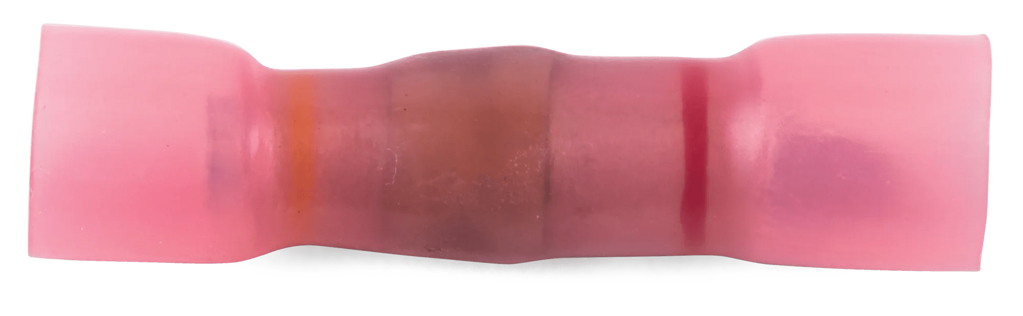 12 - 10 to 8 AWG Pink Polyolefin Insulated Ultra-Link Crimp & Solder Step Down Butt Connector - 10 Pack