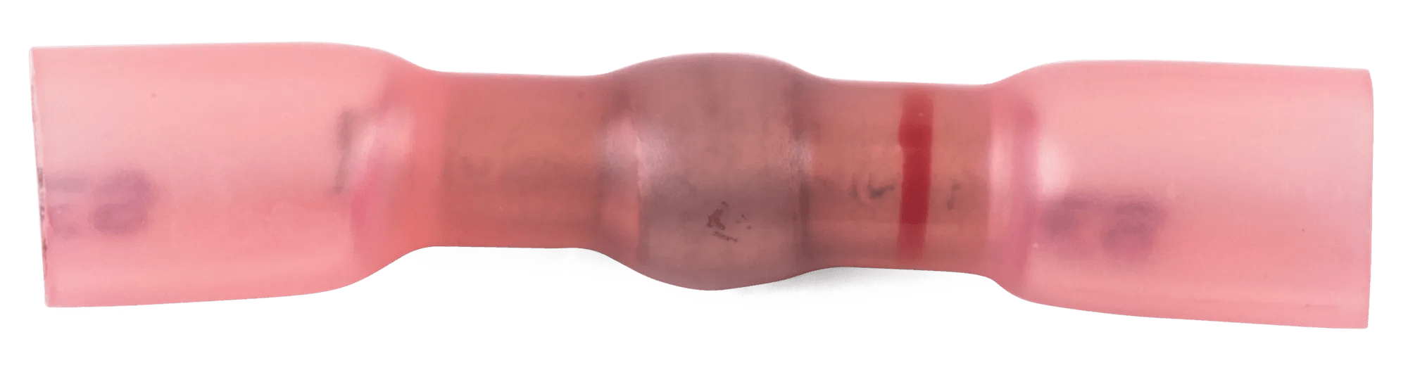 26 - 24 to 22 - 18 AWG Red Polyolefin Insulated Ultra-Link Crimp & Solder Step Down Butt Connector - 10 Pack