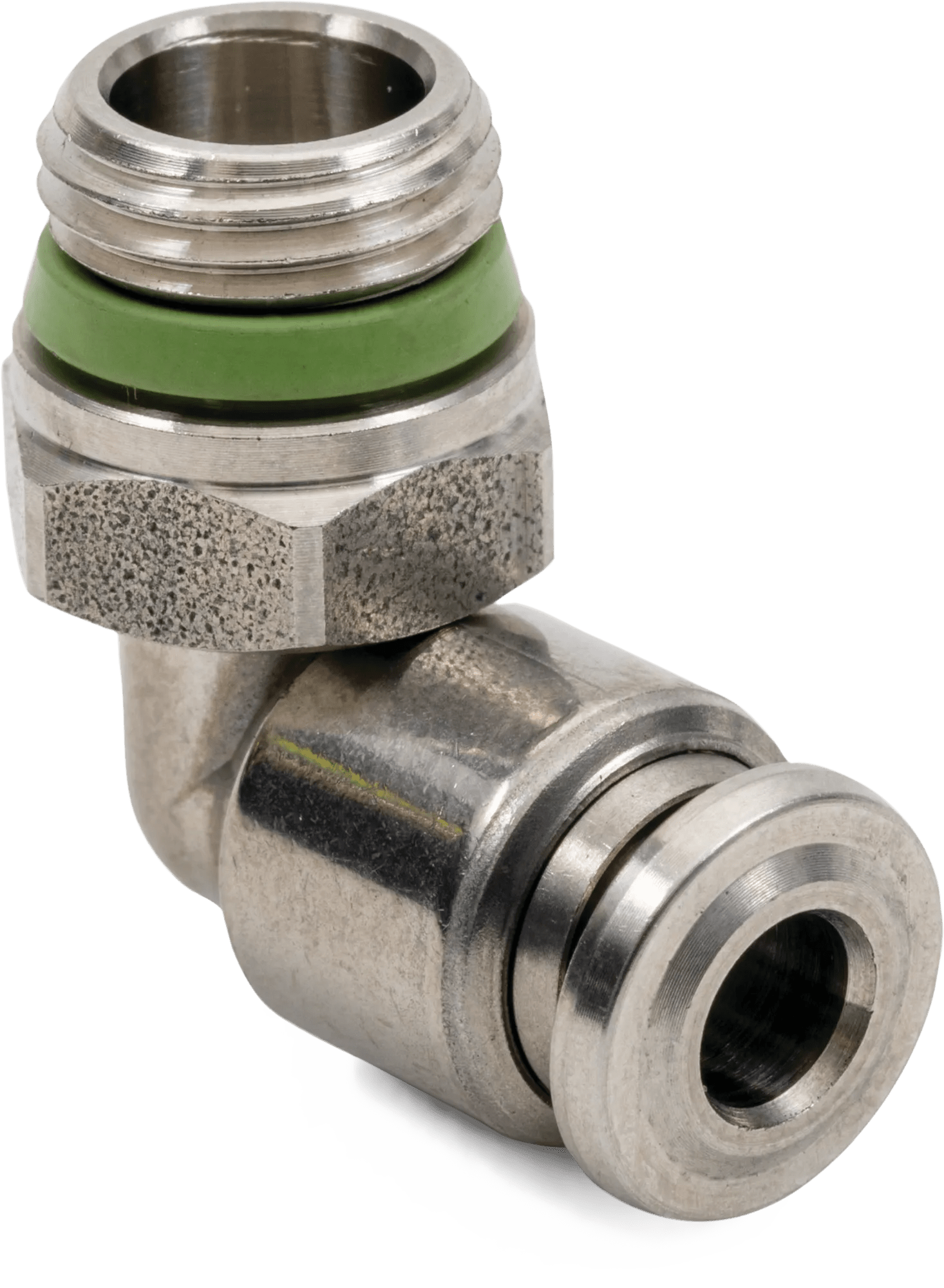 4mm x 1/8" Stainless Steel Uni-Max Male Swivel Elbow