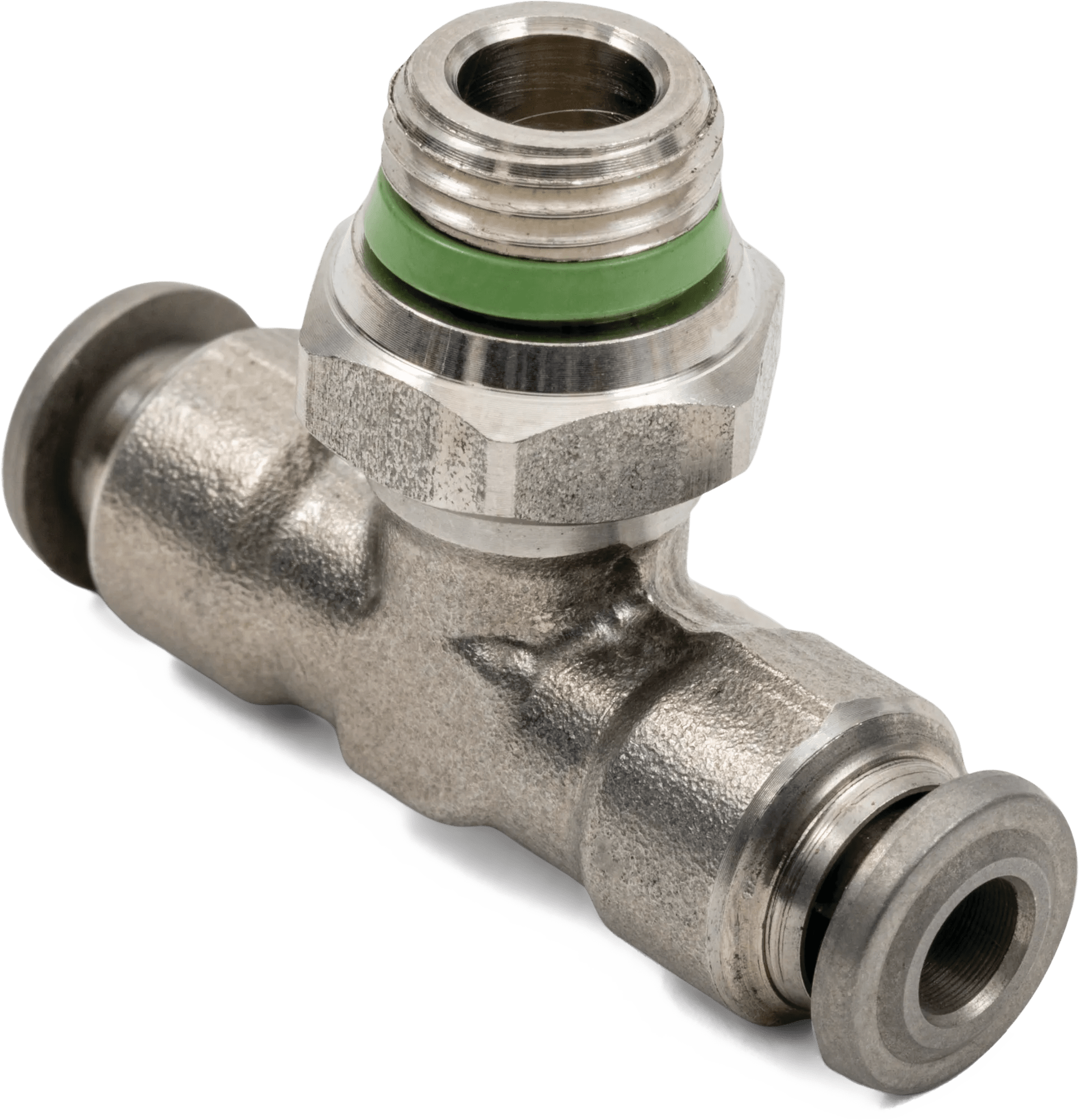 1/4" x 1/8" Stainless Steel Uni-Max Male Branch Tee Swivel