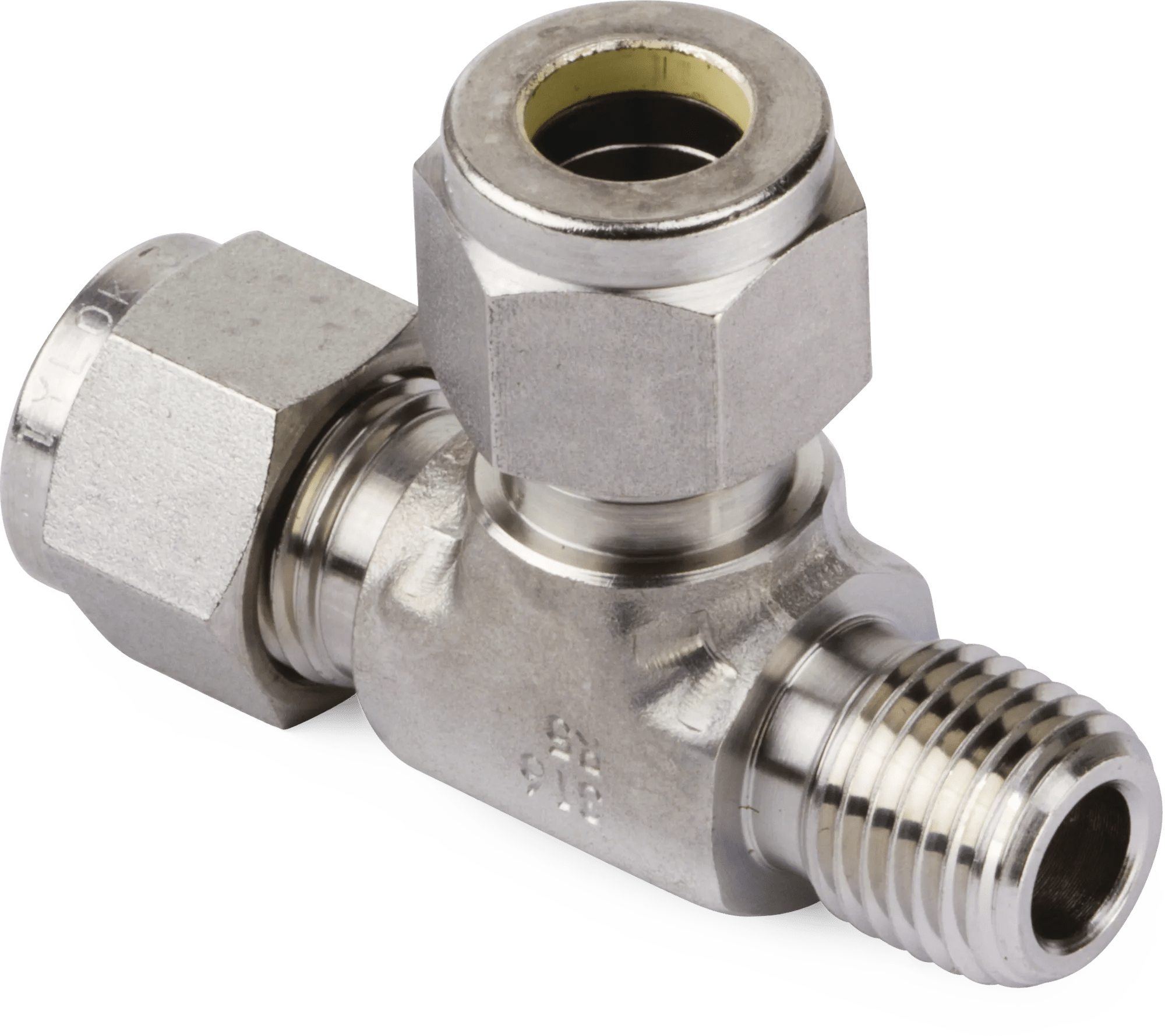 3/8" x 1/4" Stainless Steel K-Lok Male Run Tee