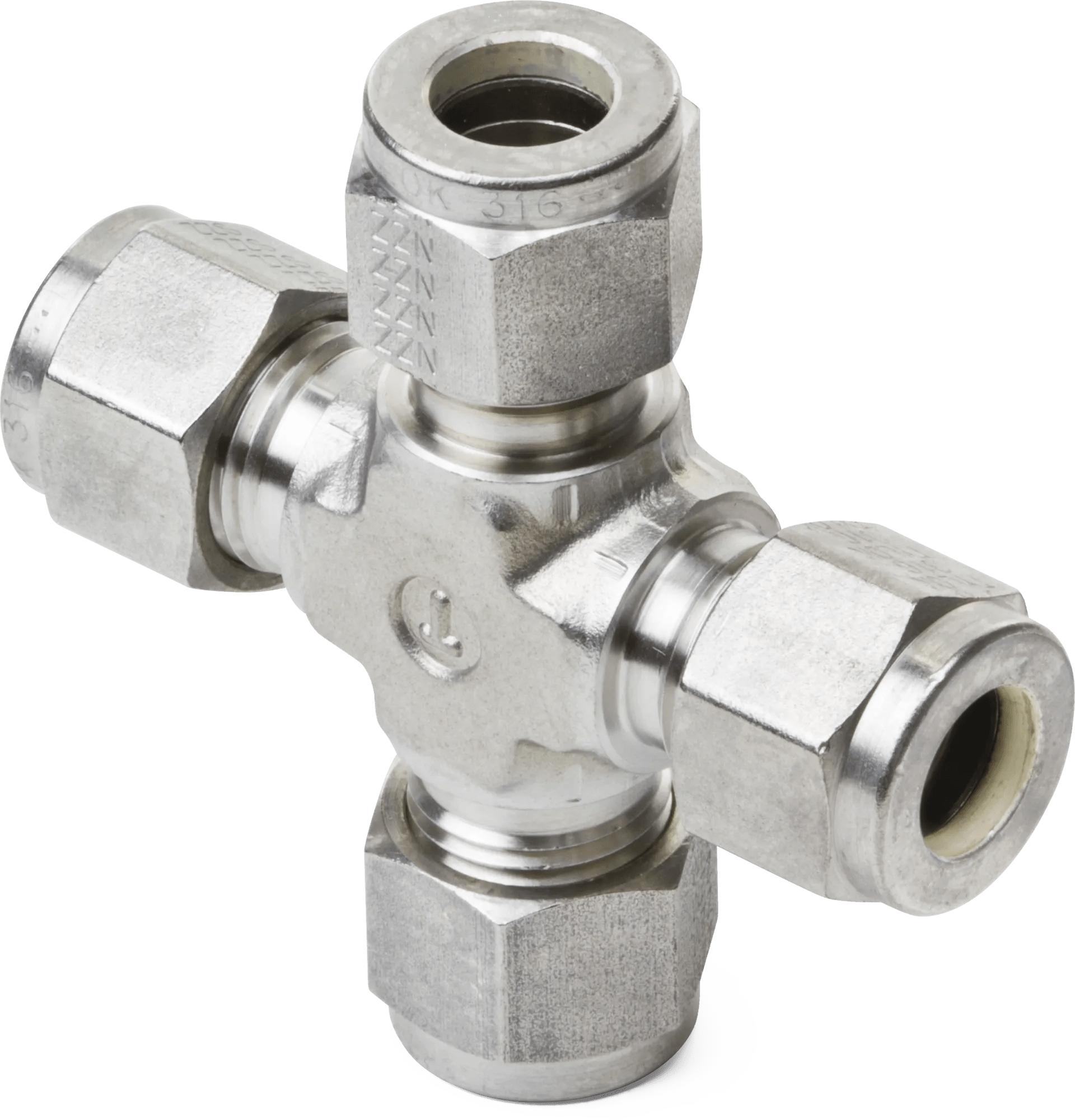 1/2" Stainless Steel K-Lok Union Cross