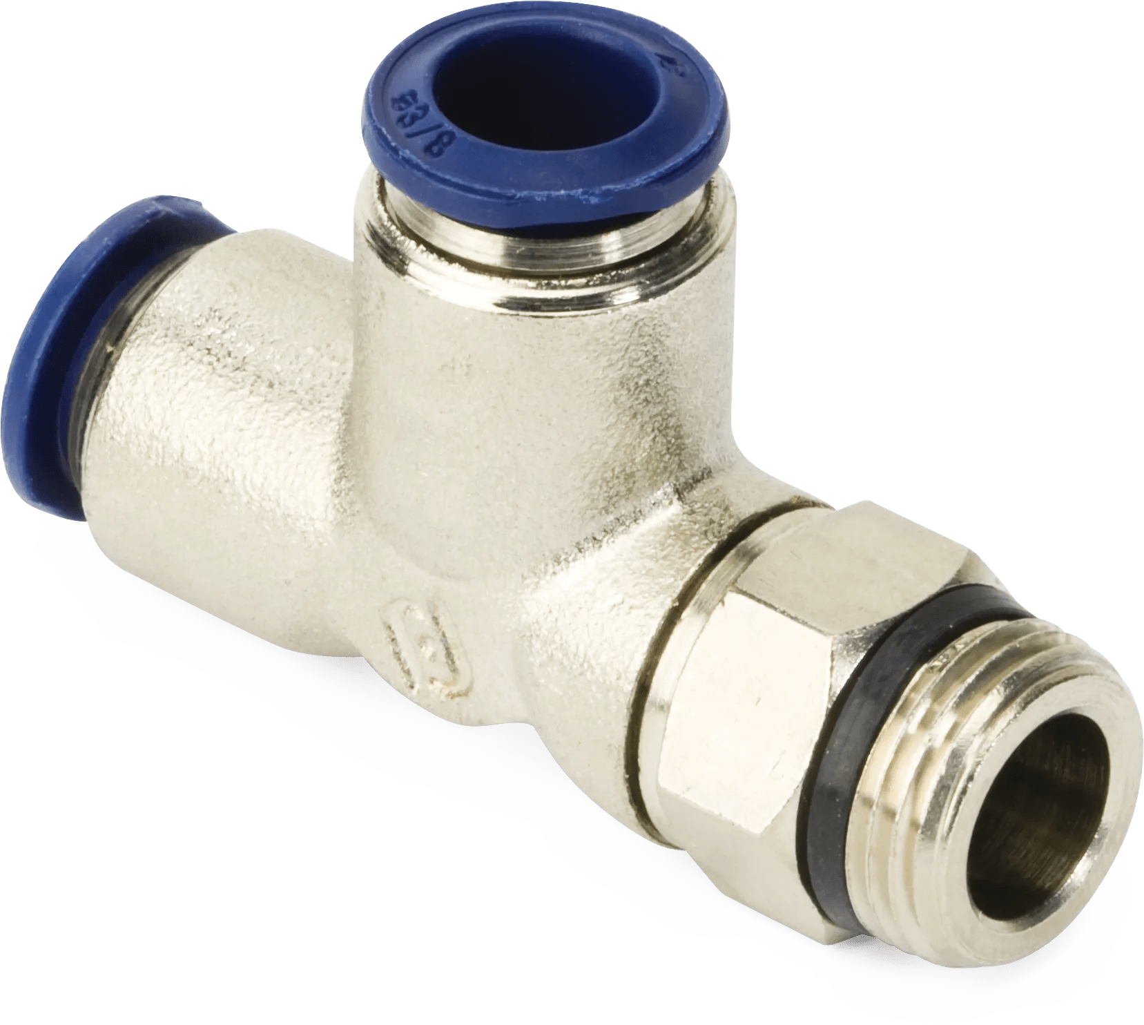 1/8" x 1/8" Uni-Max Male Run Tee Swivel