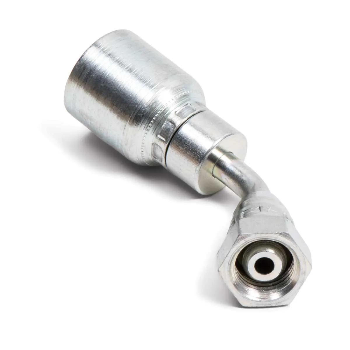 5/8" x 18 mm Female DIN Universal (Light) Swivel 45° Elbow - Kim-Krimp Z Series