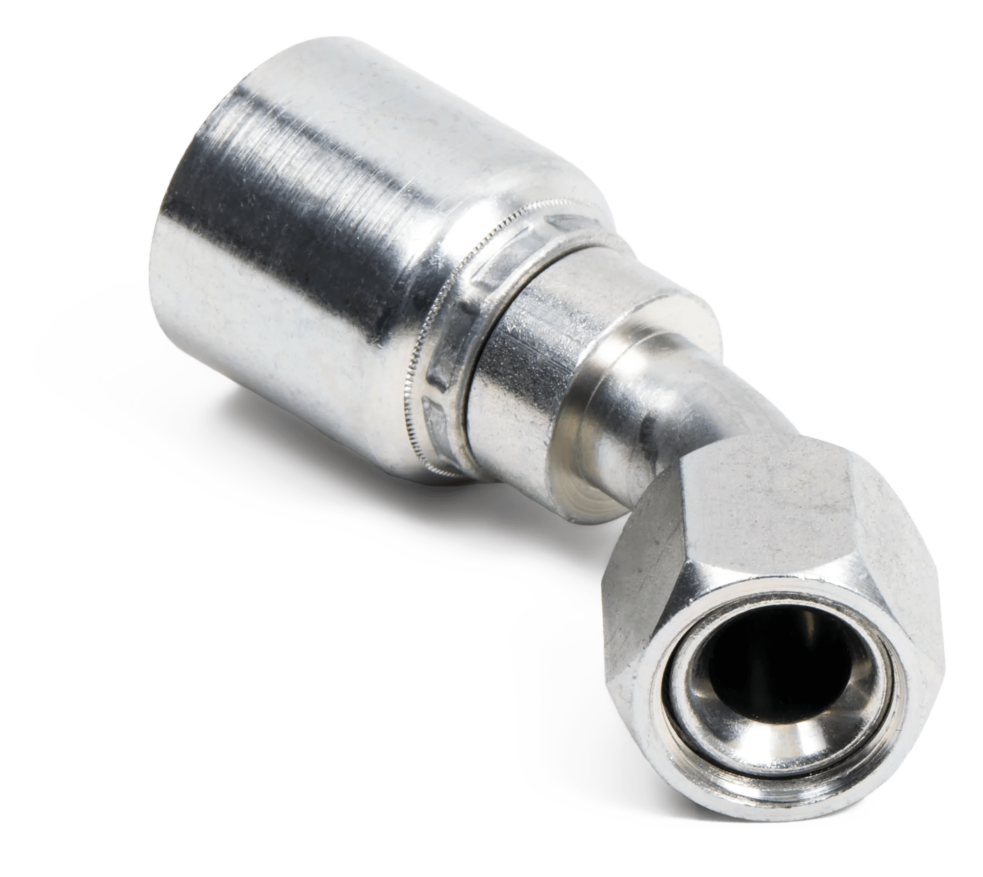 1/2" x 1/2" Female SAE JIC 37° Swivel 45° Elbow - Kim-Krimp Z Series - 2 Pack