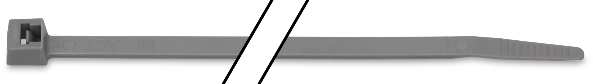 3/16" x 7" Gray Nylon Cable Tie - 100 Pack