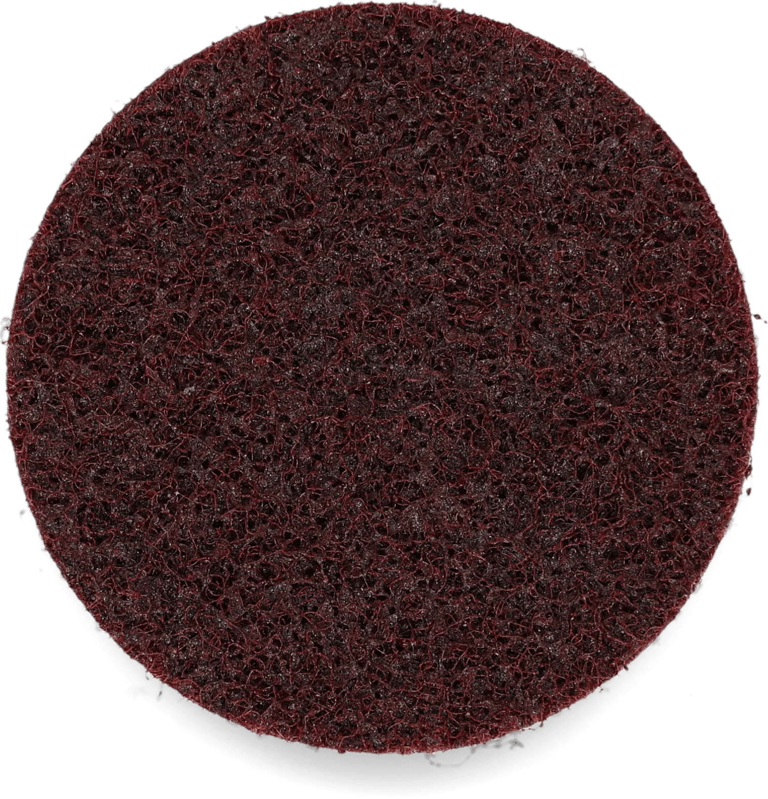 3" Medium Maroon Scotch-Brite Hook & Loop Aluminum Oxide Surface Conditioning Discs - 10 Pack
