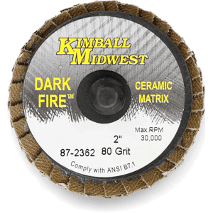 2" 80 Grit Type R Dark-Fire™ Mini Flap Disc - 5 Pack